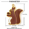 304 Stainless Steel Enamel Pendants STAS-OY003-77G-2