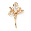 Brass Micro Pave Clear Cubic Zirconia Pendants LS-ZIRC-U003-01G-04-1