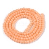 Opaque Solid Color Glass Beads Strands EGLA-T021-02J-2