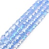 AB Color Plate Glass Beads Strands EGLA-P051-06A-C03-1