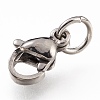 304 Stainless Steel Lobster Claw Clasps STAS-G240-01A-P-4