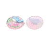 Ocean Theme Flat Round Resin Cabochons CRES-T025-02C-2