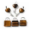 Natural Tiger Eye Pendants G-E580-01P-08-2