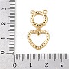 Brass Micro Pave Clear Cubic Zirconia Pendants KK-F919-41A-G-3