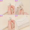 Plastic Imitation Pearl Round & Rose Beaded Bag Handles FIND-WH0034-85P-4