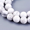 Natural Howlite Round Bead Strands X-G-I107-8mm-3