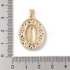 Brass Cubic Zirconia Pendants KK-Z050-16G-02-3