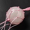 Natural Rose Quartz Round Pendant Decorations G-G997-A07-4