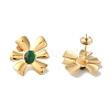 Flower Golden Ion Plating(IP) 304 Stainless Steel Stud Earrings for Women EJEW-L287-054G-2