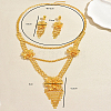 Luxury Iron Floral Tassel Pendant Necklace & Dangle Stud Earrings Set for Women VS2280-2