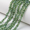 Electroplate Transparent Glass Beads Strands EGLA-A034-T8mm-S10-1