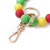 Silicone Beaded Bracelet Keychain Handmade DIY Pendant KEYC-JKC00853-4