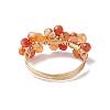 Natural Carnelian Finger Rings RJEW-TA00198-01-4