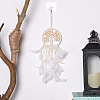 Iron Woven Web/Net with Feather Pendant Decorations PW-WG64353-01-2