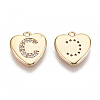 Brass Micro Pave Clear Cubic Zirconia Charms KK-N231-234C-NF-2