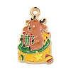 Christmas Theme Alloy Enamel Pendants ENAM-I060-01G-1