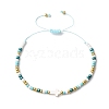 Natural Freshwater Shell & Glass Seed Beads Braided Bead Bracelets for Women BJEW-JB12362-04-2