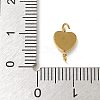 Ion Plating(IP) 304 Stainless Steel Enamel Heart Connector Charms STAS-G351-08G-4