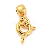 Brass Spring Ring Clasps and Silicone Beads KK-WH0052-04G-1