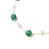 Handmade Natural Green Agate Beaded Chains Earring & Necklaces Sets SJEW-JS01342-04-5