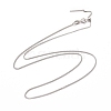 Anti-Tarnish Rhodium Plated 925 Sterling Silver Wheat Chains Necklace for Women STER-I021-04P-5