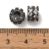 Brass Micro Pave Cubic Zirconia Beads KK-C072-25B-2