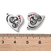 304 Stainless Steel Enamel Pendants STAS-M102-13P-02-3