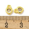 Brass Micro Pave Cubic Zirconia Charms KK-L075-016G-3