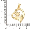Brass Micro Pave Clear Cubic Zirconia Pendants CU-CBA8A7D-02G-D-3