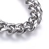 304 Stainless Steel Curb Chains Bracelets BJEW-E346-30P-2
