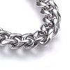 Tarnish Resistant 304 Stainless Steel Curb Chains Bracelets BJEW-E346-30P-2