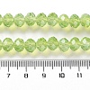 Baking Painted Transparent Glass Beads Strands DGLA-A034-J8MM-D07-4