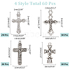 WADORN 4 style Tibetan Style Alloy Pendants FIND-WR0011-31-2