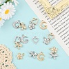 16Pcs 8 Styles Rack Plating Brass Micro Pave Cubic Zirconia Charms ZIRC-YW0001-30-4