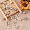 Rhombus Alloy Charms ZIRC-CD0001-02-5