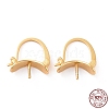 925 Sterling Silver Hoop Earring Findings STER-D035-25G-3