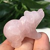 Natural Rose Quartz Carved Bear Figurines PW-WG946CB-01-4