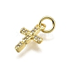 Brass Micro Pave Cubic Zirconia Pendants KK-Z100-39G-02-2