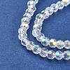 Faceted(32 Facets) Glass Beads Strands Round X-GF4mmC28-AB-3