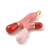 Brass Enamel Pendants KK-E093-03G-K-2