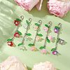 Lily of the Valley Acrylic & Glass Pendant Decorations HJEW-JM02419-2