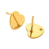 Heart Shape 201 Stainless Steel Stud Earrings Findings STAS-Q251-05G-2
