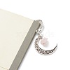 Natural Rose Quartz Raw Beads Bookmarks X-AJEW-JK00201-01-2
