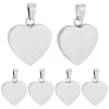 10Pcs Valentines Gift Idea for Him 304 Stainless Steel Stamping Blank Tag Pendants STAS-BBC0010-06B-1