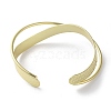 Rack Plating Brass Criss Cross Cuff Bangles X-BJEW-M039-02G-3