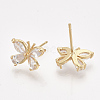 Brass Earring Studs KK-S348-423-2