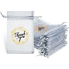 50Pcs Thank You Printed Organza DIY Craft Drawstring Bags PW-WG4E938-17-1