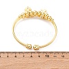 Brass Cuff Charm Bangles BJEW-U025-05G-5