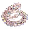 Electroplate Baking Paint Glass Beads Strands EGLA-K061-13A-AB02-2