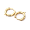 Brass Clear Cubic Zirconia Hoop Earring Findings KK-L242-27G-2